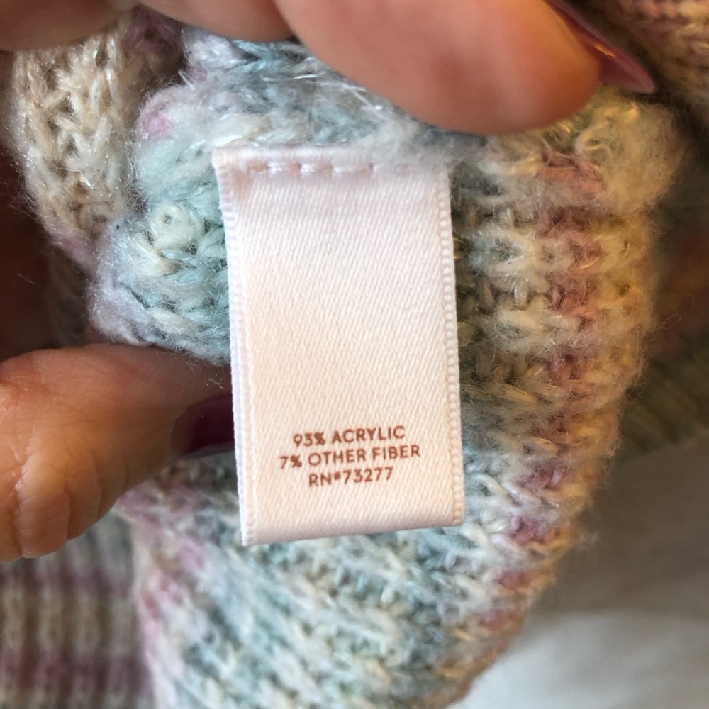 LC Lauren Conrad Beautiful Pastel Cable Knit Sweater Top.‎ Women’s XL - Picture 12 of 15